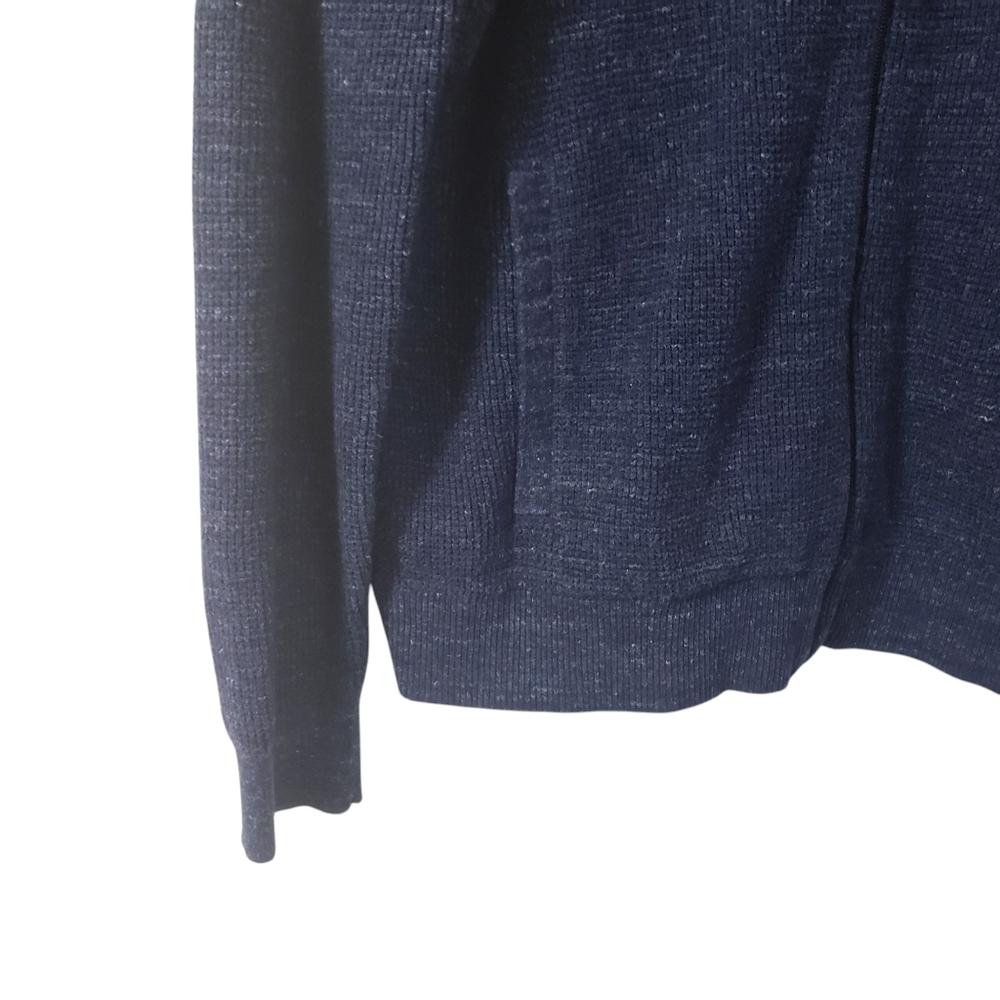 Michael Kors Mens Full Zip Wool Blend Sweater Blue Sz Large - Picture 5 of 14